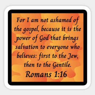 Bible Verse Romans 1:16 Sticker